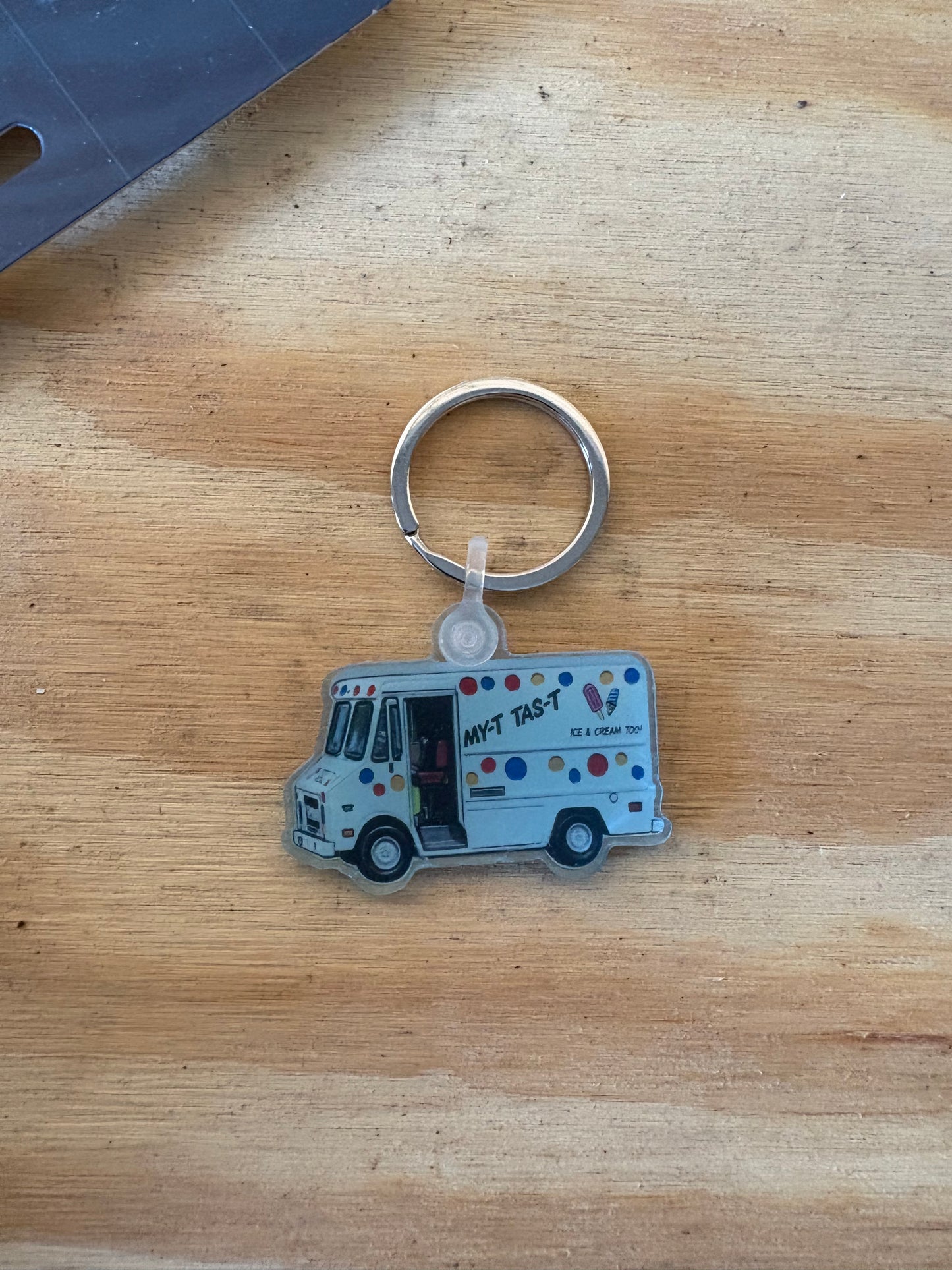 Ice cream truck keychain
